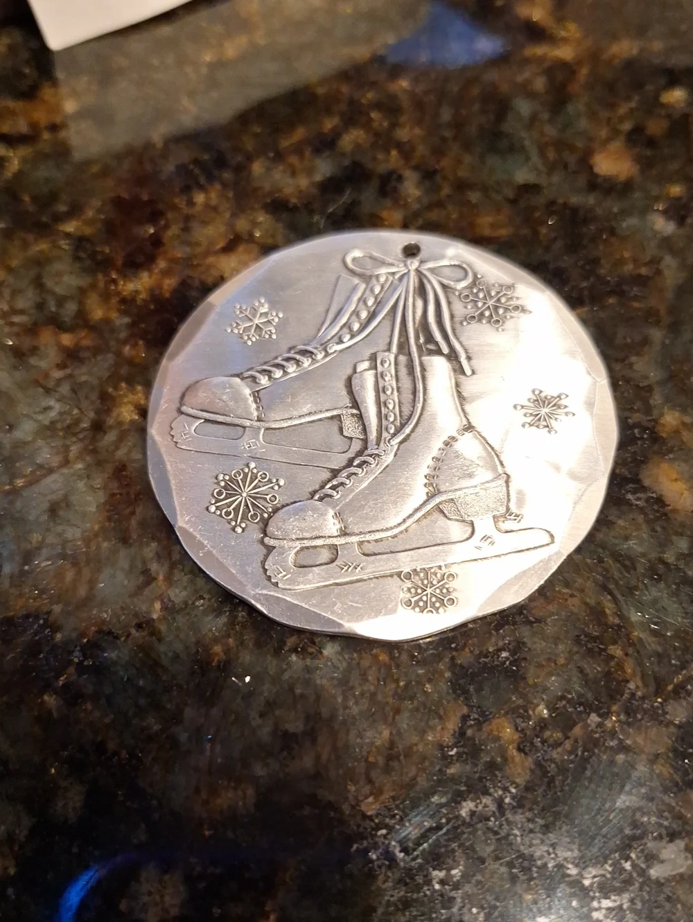 Set Of 3 Wendel August Holiday Pewter Ornament Medallions - Aluminum